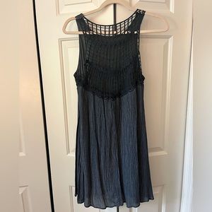 Opened Back Blue/Gray Dress, Size M